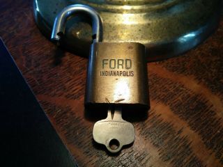 Vintage Brass Best Ford Indianapolis Plant Padlock