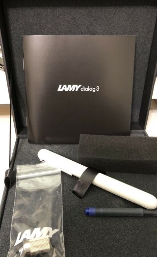 Lamy Dialog 3 Piano White Twist Action Fountain Pen 074 F Nib 585 14k Gold