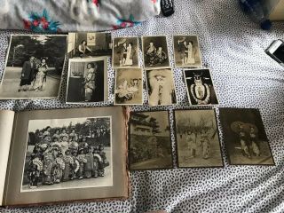 1940’s Old Japanese Photo Album And Loose Geisha Street Scenes 78 Photos