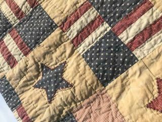 Exquisite Rustic Vintage Stars & Stripes Old Glory America The Quilt