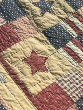 EXQUISITE RUSTIC VINTAGE STARS & STRIPES OLD GLORY AMERICA THE QUILT 2
