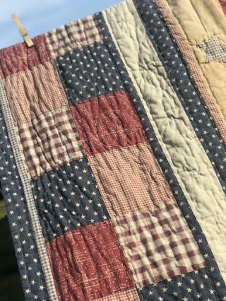 EXQUISITE RUSTIC VINTAGE STARS & STRIPES OLD GLORY AMERICA THE QUILT 3