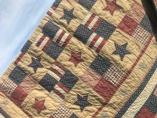 EXQUISITE RUSTIC VINTAGE STARS & STRIPES OLD GLORY AMERICA THE QUILT 6