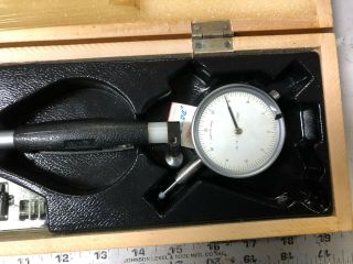 MACHINIST TOOL LATHE MILL Machinist Dial Bore Gage Gauge in Wood Case 2
