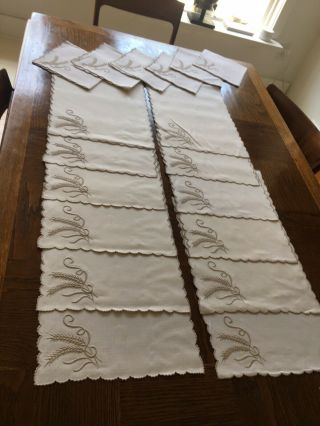 Vintage MARGHAB,  WHEAT 12 Placemats,  Napkins. 11