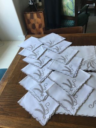 Vintage MARGHAB,  WHEAT 12 Placemats,  Napkins. 2