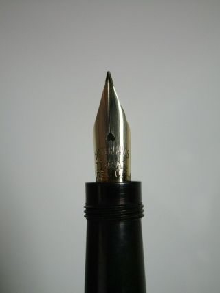 WATERMAN Ideal 42 1/2 BCHR safety pen fountain pen 14ct flexy F nib 2