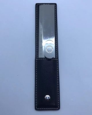 Mont Blanc Ruler With Black Leather Case
