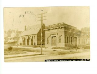 Rppc First National Bank Hyattsville,  Maryland Pm 1909