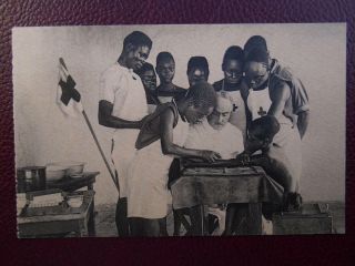 2 X Red Cross Hospital Belgian Congo Africa Vintage C1920s Ethnic Natives