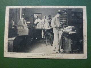Winchester,  Franklin Co.  Tn.  Post Office Rppc Of 6 Men Sorting Mail Names Listed