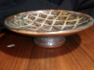 Peter Karner Footed Pottery Low Bowl - Dish - Great