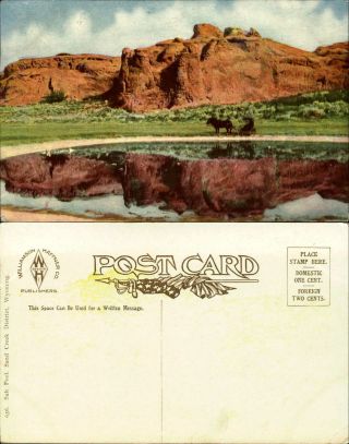 Salt Pool Sand Creek District Wyoming Ca.  1910 Horse Carriage Rock Formation