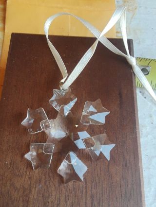 Estate Find Vintage Swarovski Crystal Annual Snowflake Ornament Unkown Year