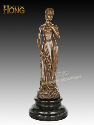 Art Deco Sculpture Woman Girl Goddess Juliet Bronze Statue