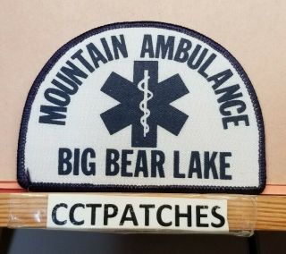 Big Bear Lake,  California Mountain Ambulance Ems Emt Patch Mi
