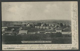 Johnson Minisink Orange Co.  Ny: C.  1906 Birds - Eye View Of Town,  Borden 
