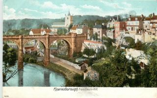 Postcard Bridge At Knaresborough From Castle Hill Harrogate,  North Yorkshire Uk