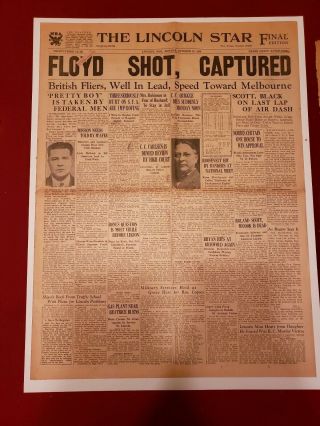 Public Enemy Newspaper Al Capone And Pretty Boy Floyd 4