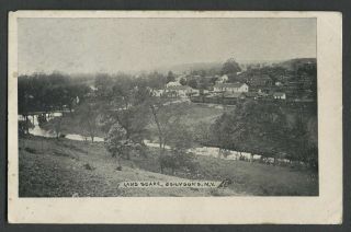 Johnson Minisink Orange Co.  Ny: C.  1907 Postcard Land Scape Birds Eye View,  Train