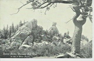 Postcard - Wy - Wyoming Square Rocks Sherman Hill Unposted