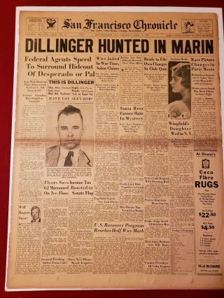 Public Enemy Newspaper John Dillinger,  Alvin Karpis 2