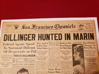 Public Enemy Newspaper John Dillinger,  Alvin Karpis 3