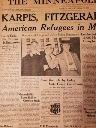 Public Enemy Newspaper John Dillinger,  Alvin Karpis 6
