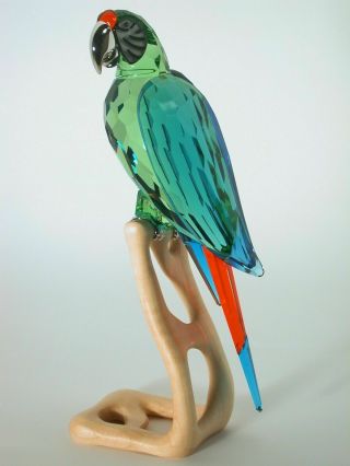Swarovski Crystal Paradise Birds Macaw Chrome Green