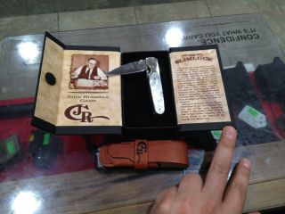 John Russell Case Knife 8173l Pearl Handle Rare Cjr Case Knife W/sheath Display