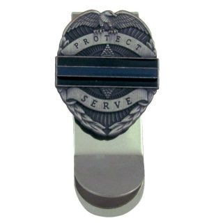 Police Badge 3d Money Clip Thin Blue Line Men 