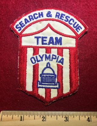 Olympia Search And Rescue Team Sar Patch Washington Wa Thurston County Capital