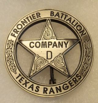 Texas Ranger Badge,  Peso Back Company D,  Frontier Battalion,  Old West,  Western