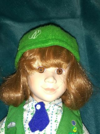 Avon Girl Scout Cookies 14 " Doll Red Hair Full Uniform 1995