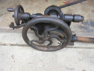 Vintage Acme post drill press antique blacksmith tool = BIG 3