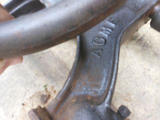 Vintage Acme post drill press antique blacksmith tool = BIG 7