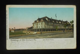 1905 Sea Shore House Old Orchard Beach Me York Co Postcard Maine