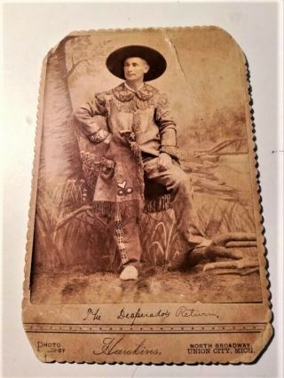 Cabinet Photo Western Cowboy Performer Wild West