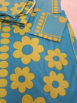 Cannon Royal Family King Bed Sheet Set Flower Power Flat Fitted & 2 Pillowcases