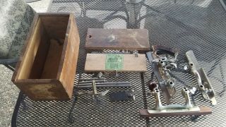 Vtg.  Stanley No.  45 Combination Plane With Cutters & Box