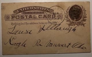 Early Us Postal 1888 (?) Manitou Springs Col Colorado Sent To Van Wert Oh