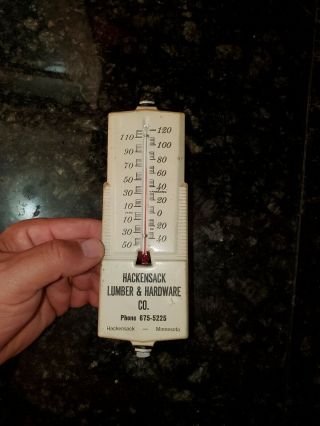 Thermometer Vintage Metal Old Weather Minnesota Hardware Store Advertising
