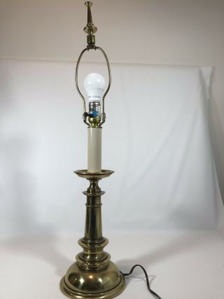30 " Tall Brass Stiffel Table Lamp - Vintage Gold Electric Light