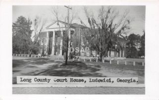 C47/ Ludowici Long County Court House Georgia Ga C1950s Rppc Postcard 22