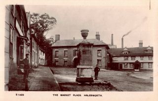 C1910 Real Photo Postcard The Market Place Halesworth Suffolk Market Town