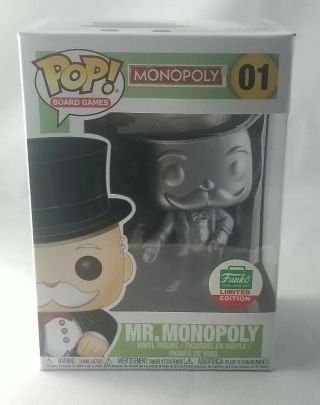 Funko Pop Mr.  Monopoly (uncle Pennybags) - Silver 01 (funko - Shop.  Com Exclusive)
