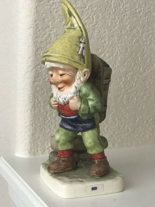 Goebel Co Boy Gnome “sid The Vintner” Statue Figure 1982 - 7 3/4” Tall