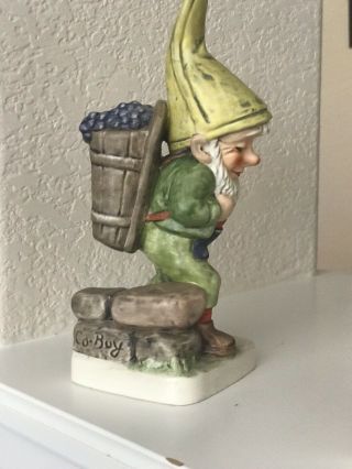 GOEBEL CO BOY GNOME “Sid the Vintner” statue figure 1982 - 7 3/4” Tall 4