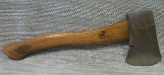 VINTAGE 1.  9 LB PLUMB BOY SCOUT AXE 13 INCHES LONG SCOUT INSIGNIA STAMPED BLADE 4