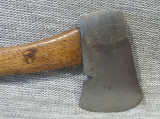 VINTAGE 1.  9 LB PLUMB BOY SCOUT AXE 13 INCHES LONG SCOUT INSIGNIA STAMPED BLADE 5